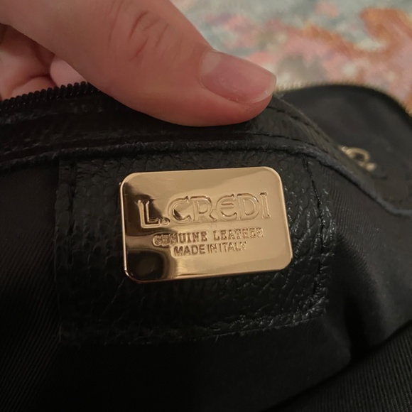 Black Italian Leather Backpack main image 4